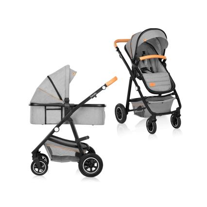 Lionelo - Kombinirana dječja kolica 2 u 1 AMBER Grey Stone
