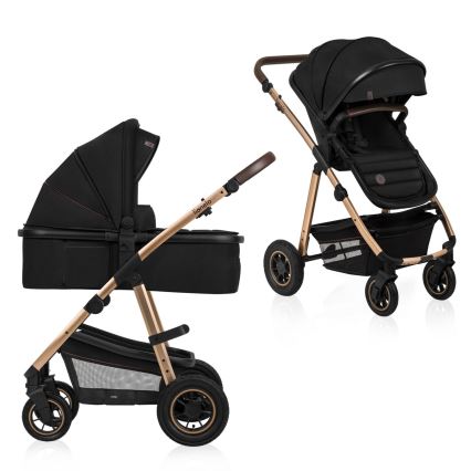 Lionelo - Kombinirana dječja kolica 2u1 AMBER Black Onyx