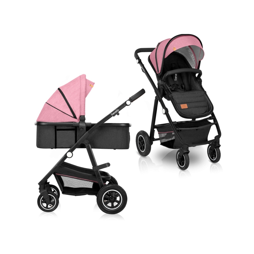Lionelo - Kombinirana dječja kolica 2u1 AMBER Pink Rose