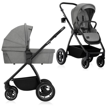 Lionelo - Kombinirana dječja kolica 2u1 MERIL Sivi kamen