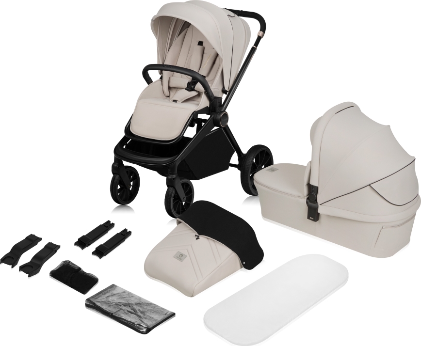 Lionelo - Kombinirana dječja kolica 2u1 MIKA PLUS Beige Sand