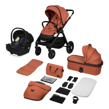 Lionelo - Kombinirana dječja kolica 3 u 1 LAYLA Smeđa (Rust)