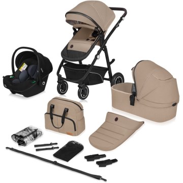 Lionelo - Kombinirana dječja kolica 3u1 BIANKA Beige Sand
