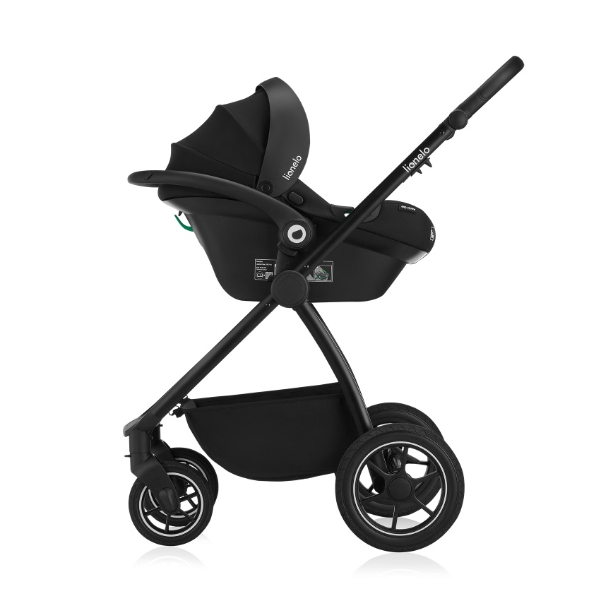 Lionelo - Kombinirana dječja kolica 3u1 MERIL Black Onyx