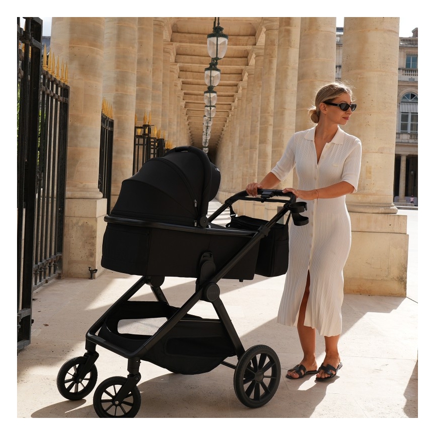 Lionelo - Kombinirana kolica 2u1 LAYLA crni oniks