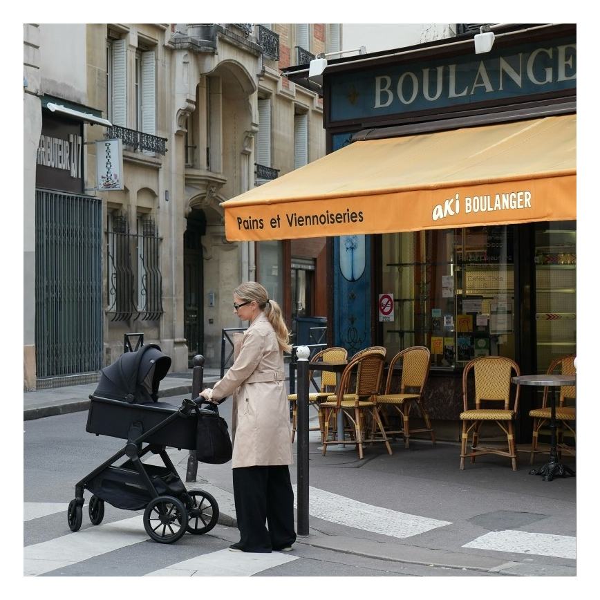 Lionelo - Kombinirana kolica 2u1 LAYLA crni oniks