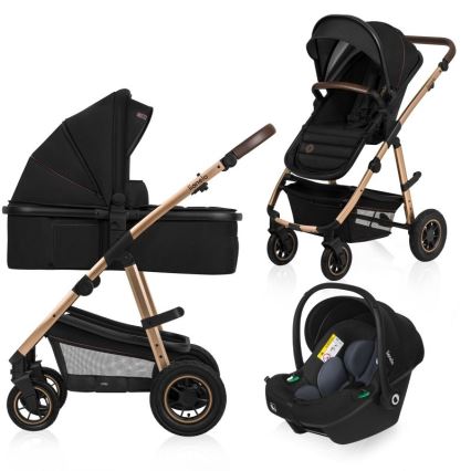 Lionelo - kombinirana kolica 3u1 AMBER Black Onyx