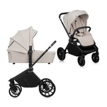 Lionelo - Kombinirani kolica 2u1 MIKA PLUS Beige Sand