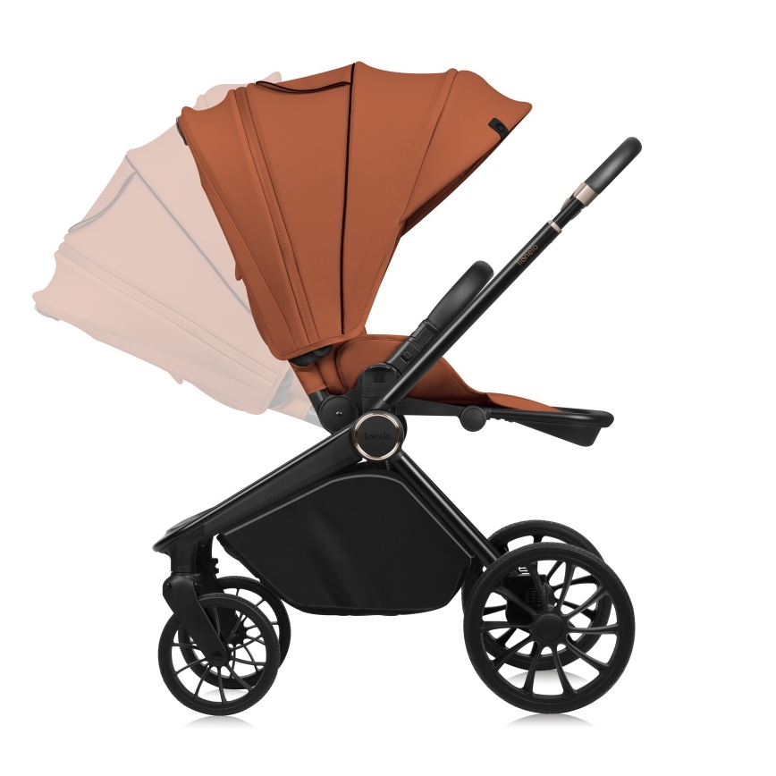 Lionelo - Kombinirani kolica 2u1 MIKA PLUS Brown Rust