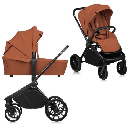 Lionelo - Kombinirani kolica 2u1 MIKA PLUS Brown Rust