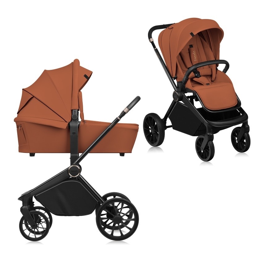 Lionelo - Kombinirani kolica 2u1 MIKA PLUS Brown Rust