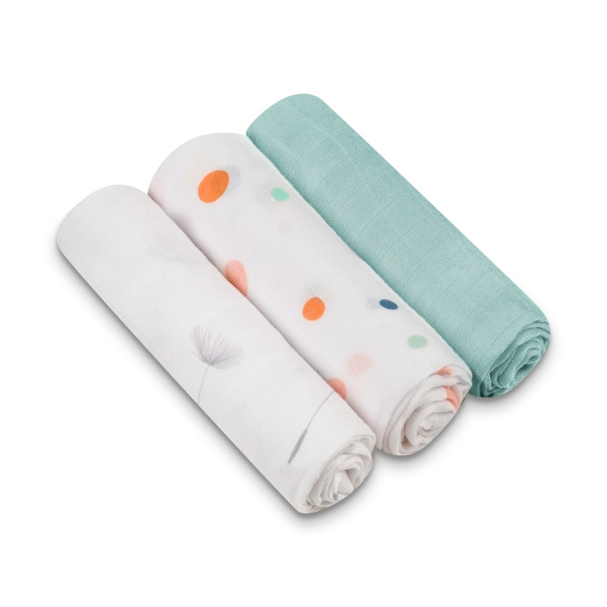 Lionelo - Komplet 3x bambusnih pelena BAMBOO SET 70x70 cm Dot