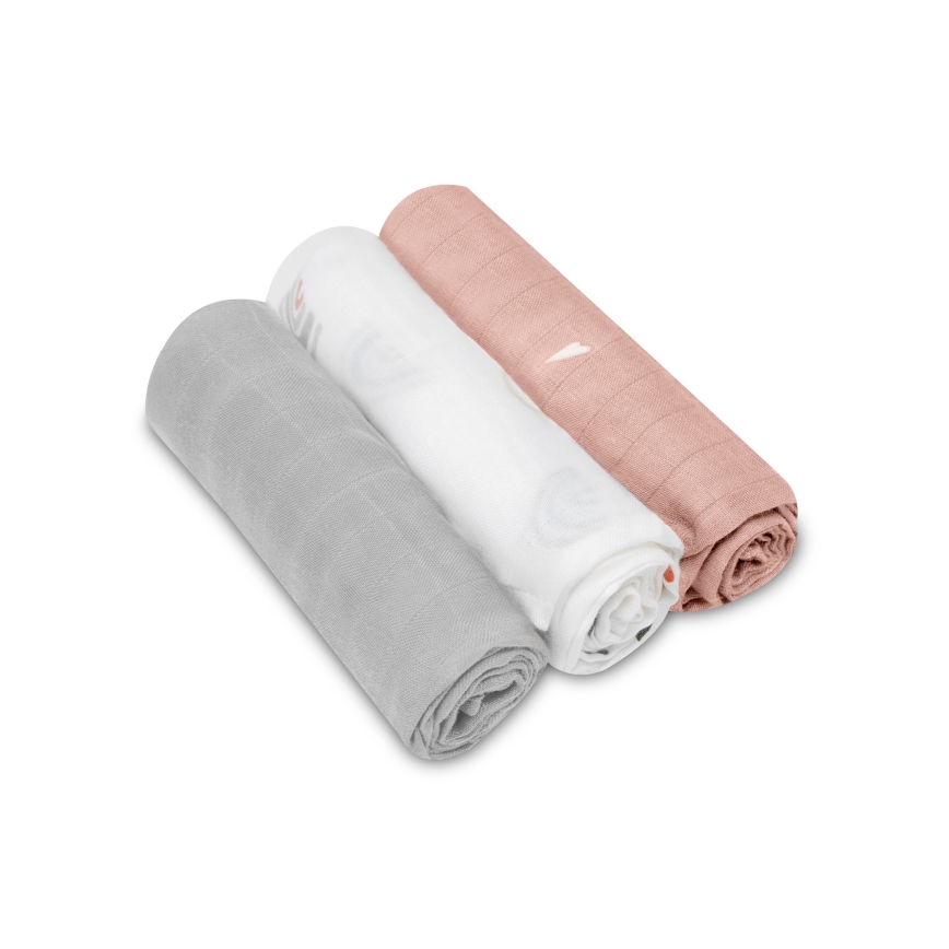 Lionelo - KOMPLET 3x bambusovih tetra pelena BAMBOO SET 70x70 cm Rainbow