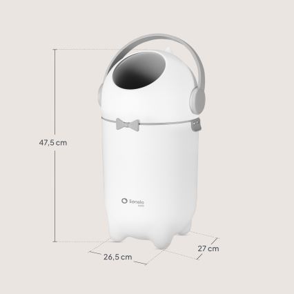 Lionelo - Koš za pelene PUREBIN 10 l Bijela