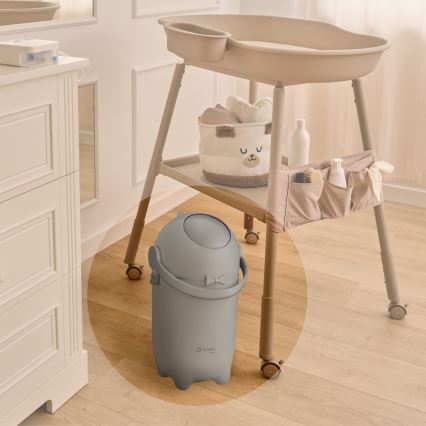 Lionelo - Koš za pelene PUREBIN 10 l siva