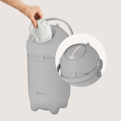 Lionelo - Koš za pelene PUREBIN 10 l siva