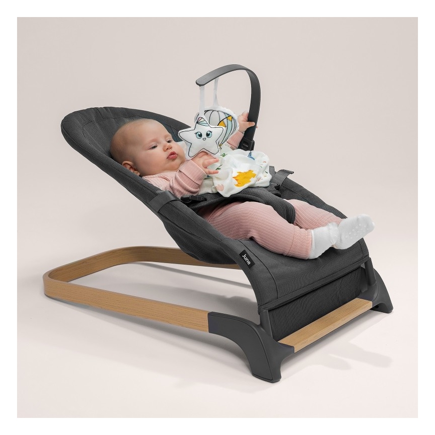 Lionelo - Ljuljačka za bebe JUNE siva