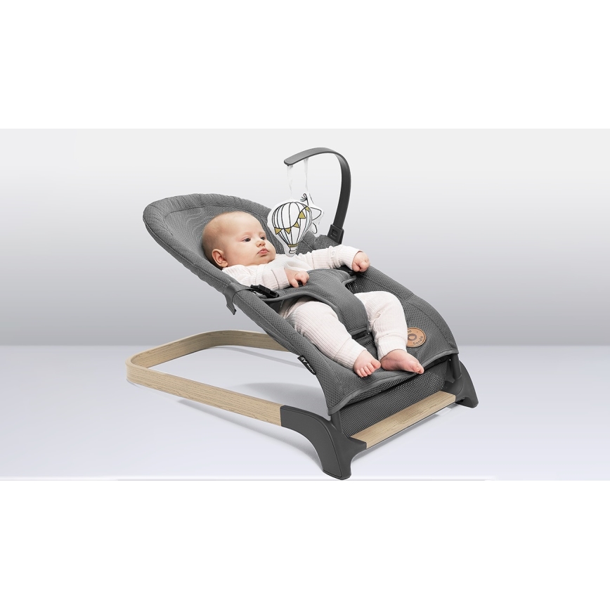 Lionelo - Ljuljačka za bebe JUNE siva