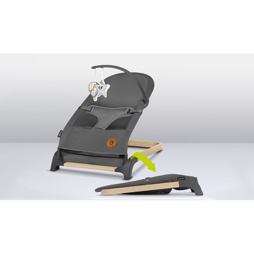 Lionelo - Ljuljačka za bebe JUNE siva