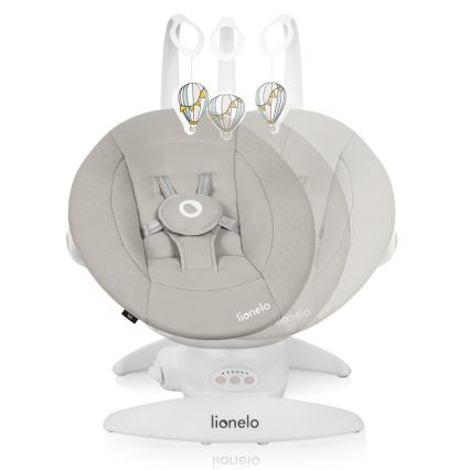 Lionelo - Ljuljačka za bebe s melodijom IRIS 4xAA bež pijesak