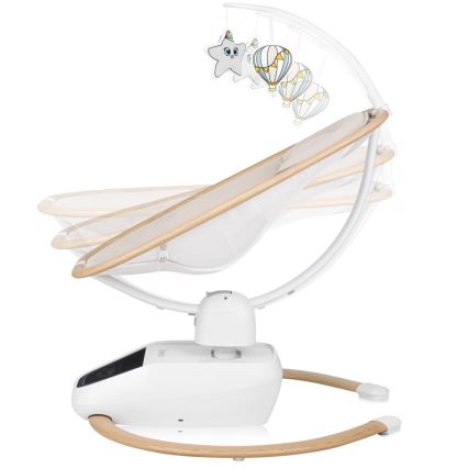 Lionelo - Ljuljačka za bebe s melodijom OLIVIA Beige Natural + daljinsko upravljanje