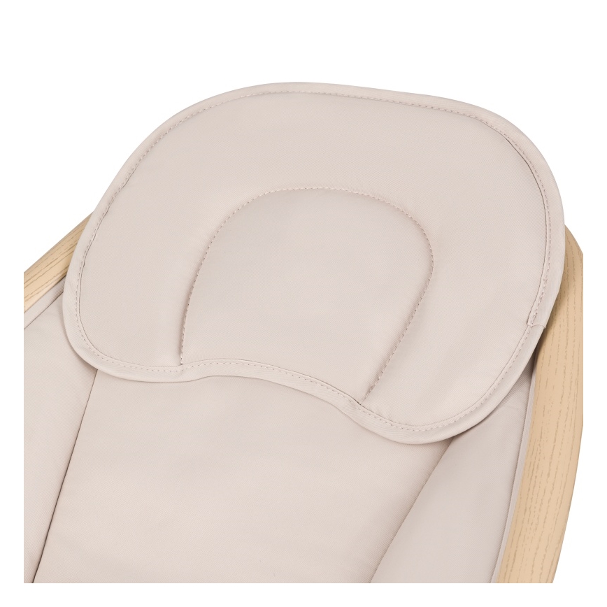 Lionelo - Ljuljačka za bebe s melodijom OLIVIA Beige Natural + daljinsko upravljanje
