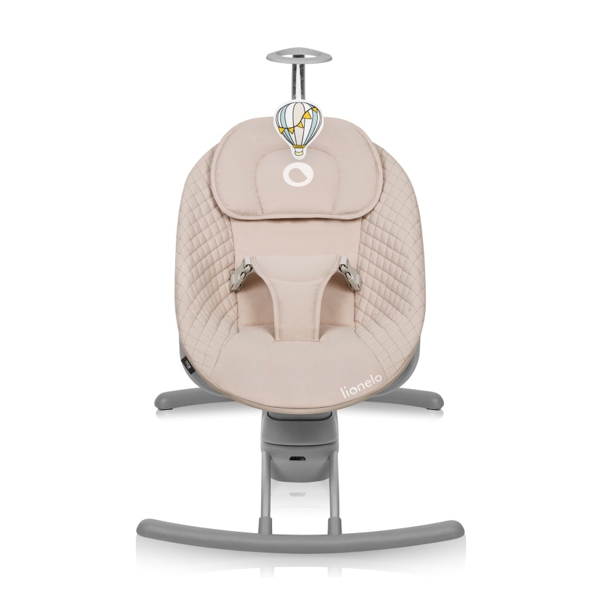 Lionelo - Ljuljačka za bebe s melodijom RIO 4xC Beige Latte + daljinski upravljač
