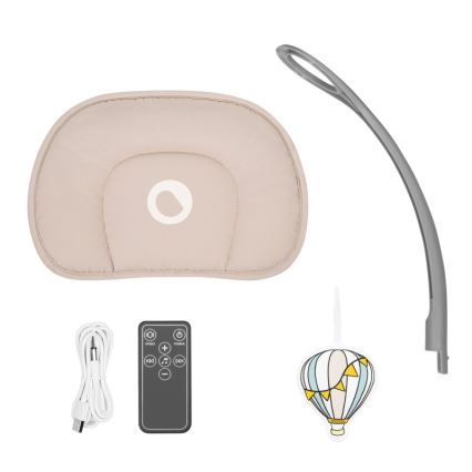 Lionelo - Ljuljačka za bebe s melodijom RIO 4xC Beige Latte + daljinski upravljač