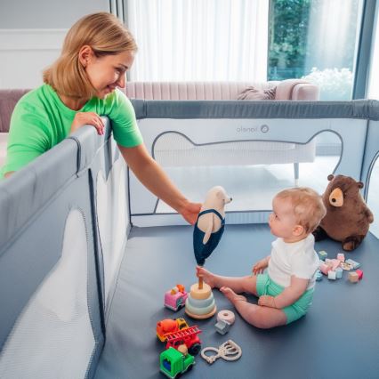 Lionelo - Ograda za igru WILLOW siva