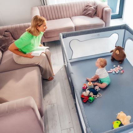 Lionelo - Ograda za igru WILLOW siva