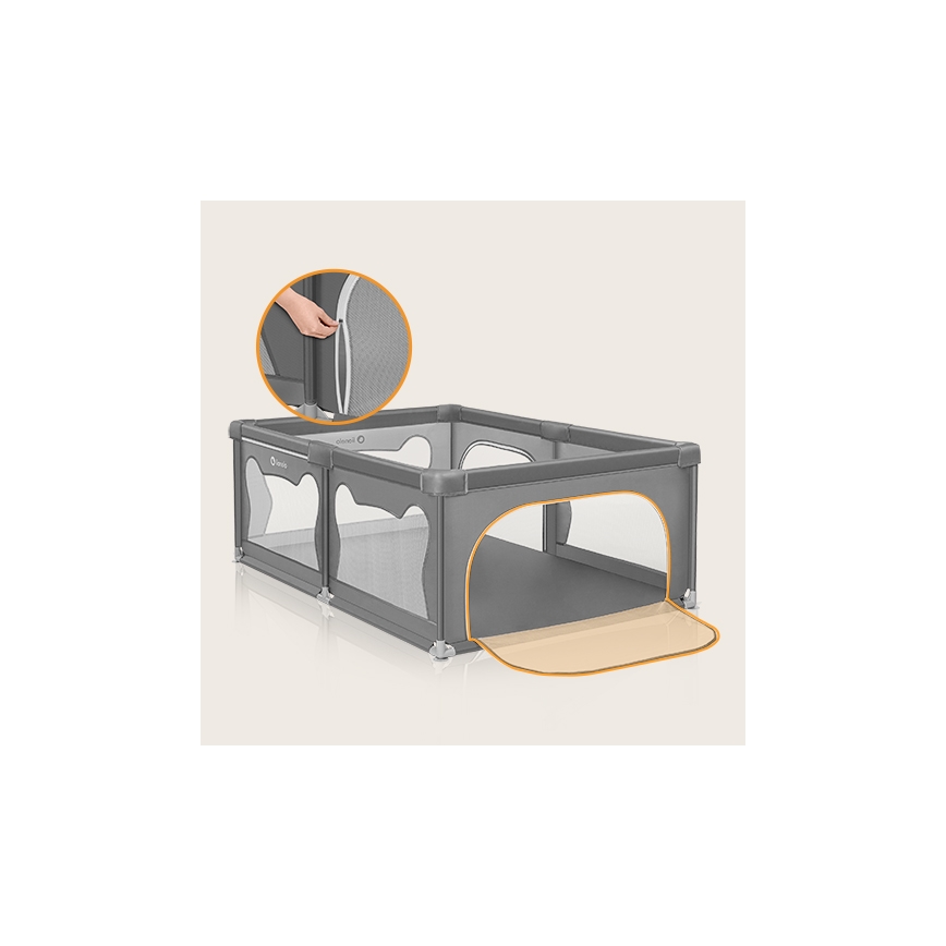 Lionelo - Ograda za igru WILLOW siva