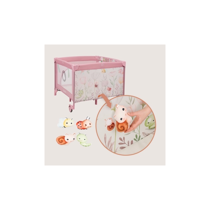 Lionelo - Ogradica za igru MILLE PLUS, ružičasta