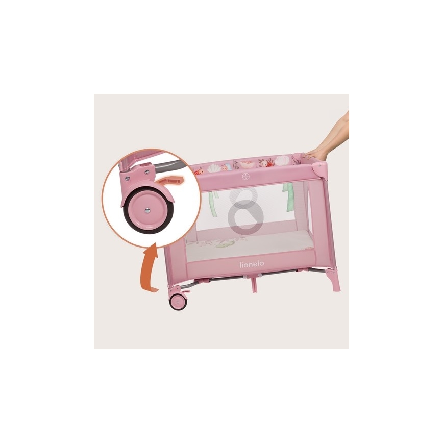 Lionelo - Ogradica za igru MILLE PLUS, ružičasta