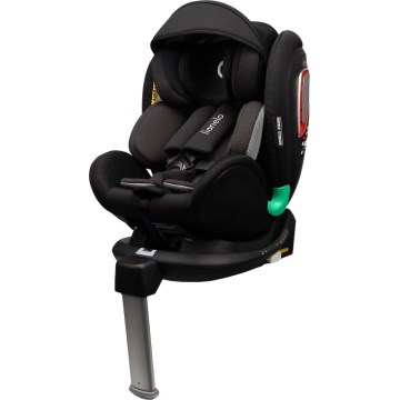 Lionelo - Okretna autosjedalica s bazom ANTOON PLUS i-Size 40-105 cm Black Onyx