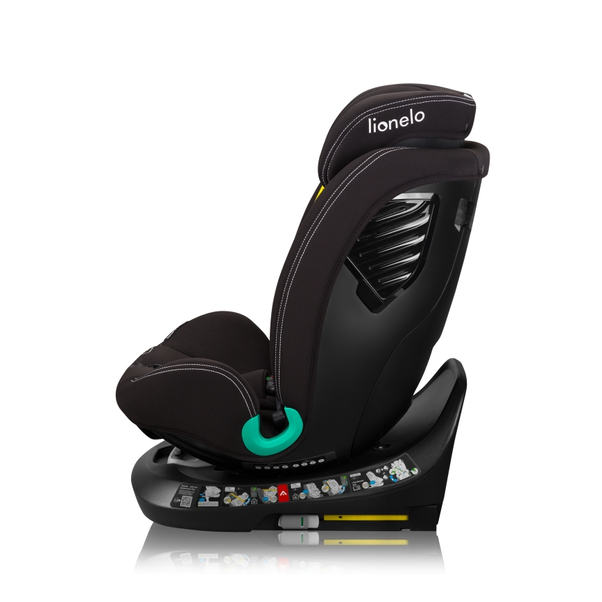 Lionelo - Autosjedalica s bazom, okretna BASTIAAN ONE i-Size 40-150 cm Crni karbon