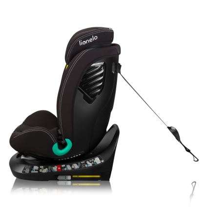 Lionelo - Autosjedalica s bazom, okretna BASTIAAN ONE i-Size 40-150 cm Crni karbon