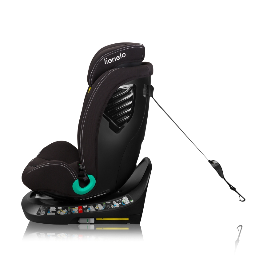 Lionelo - Autosjedalica s bazom, okretna BASTIAAN ONE i-Size 40-150 cm Crni karbon
