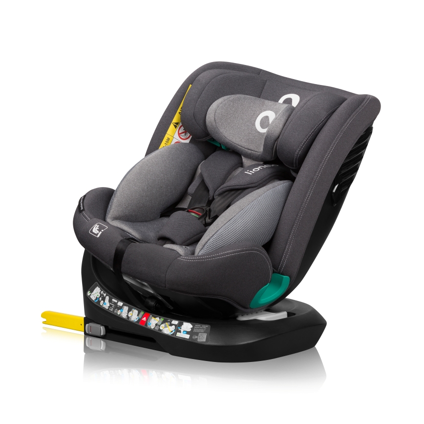 Lionelo - Autosjedalica s rotirajućom bazom BASTIAAN ONE i-Size 40-150 cm Grey Stone