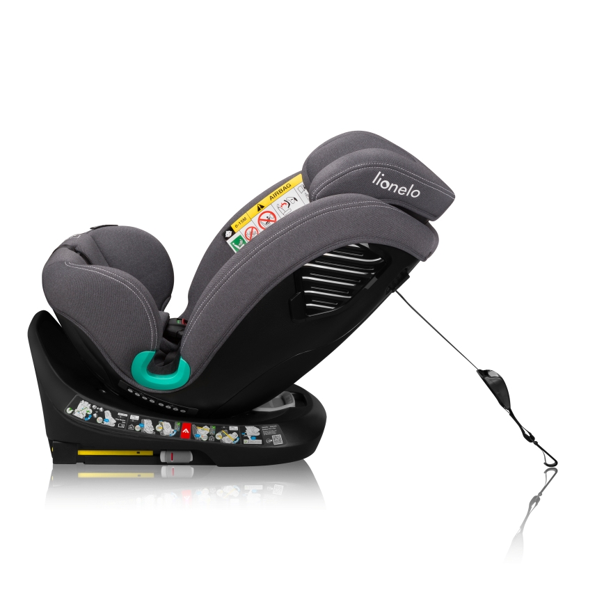 Lionelo - Autosjedalica s rotirajućom bazom BASTIAAN ONE i-Size 40-150 cm Grey Stone