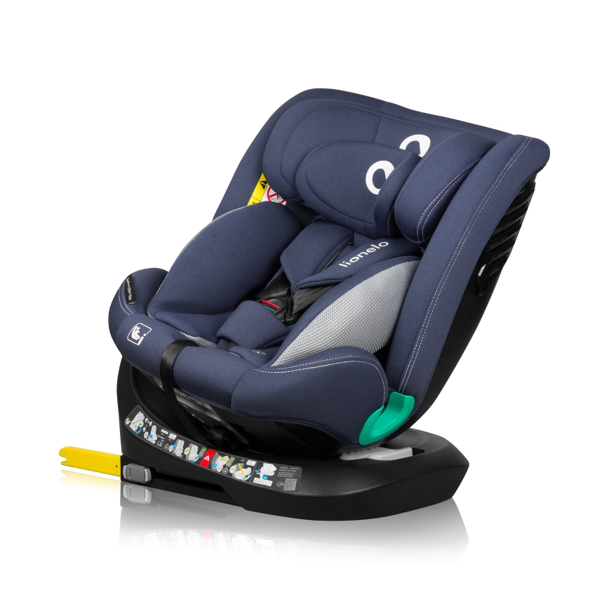 Lionelo - Autosjedalica s rotirajućom bazom BASTIAAN ONE i-Size 40-150 cm teget