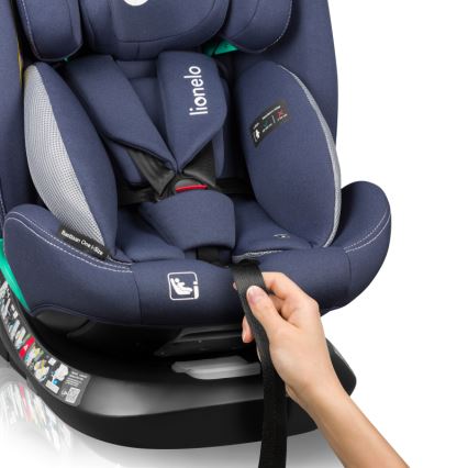 Lionelo - Autosjedalica s rotirajućom bazom BASTIAAN ONE i-Size 40-150 cm teget