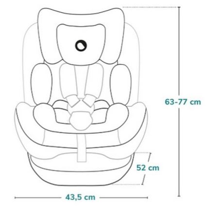 Lionelo - Autosjedalica s rotirajućom bazom BASTIAAN ONE i-Size 40-150 cm teget