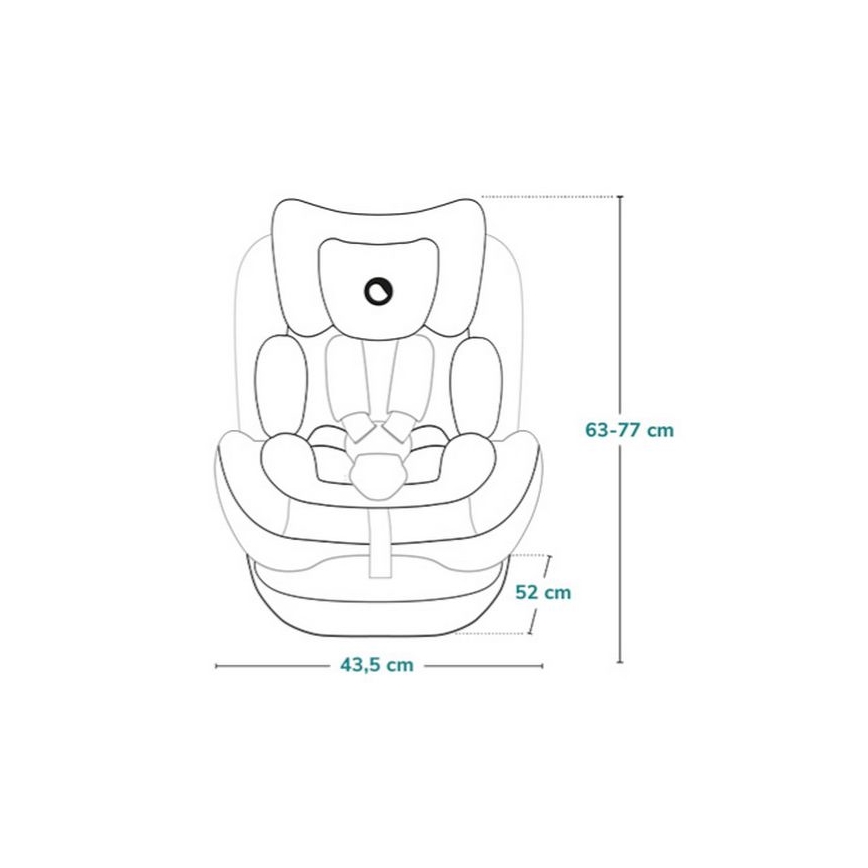 Lionelo - Autosjedalica s rotirajućom bazom BASTIAAN ONE i-Size 40-150 cm teget