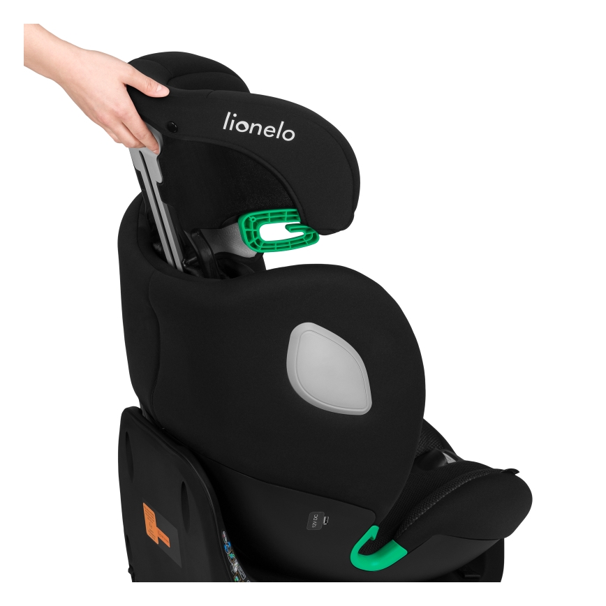 Lionelo - Autosjedalica s rotirajućom bazom BRAAM AIR i-Size 40-150 cm Crni karbon