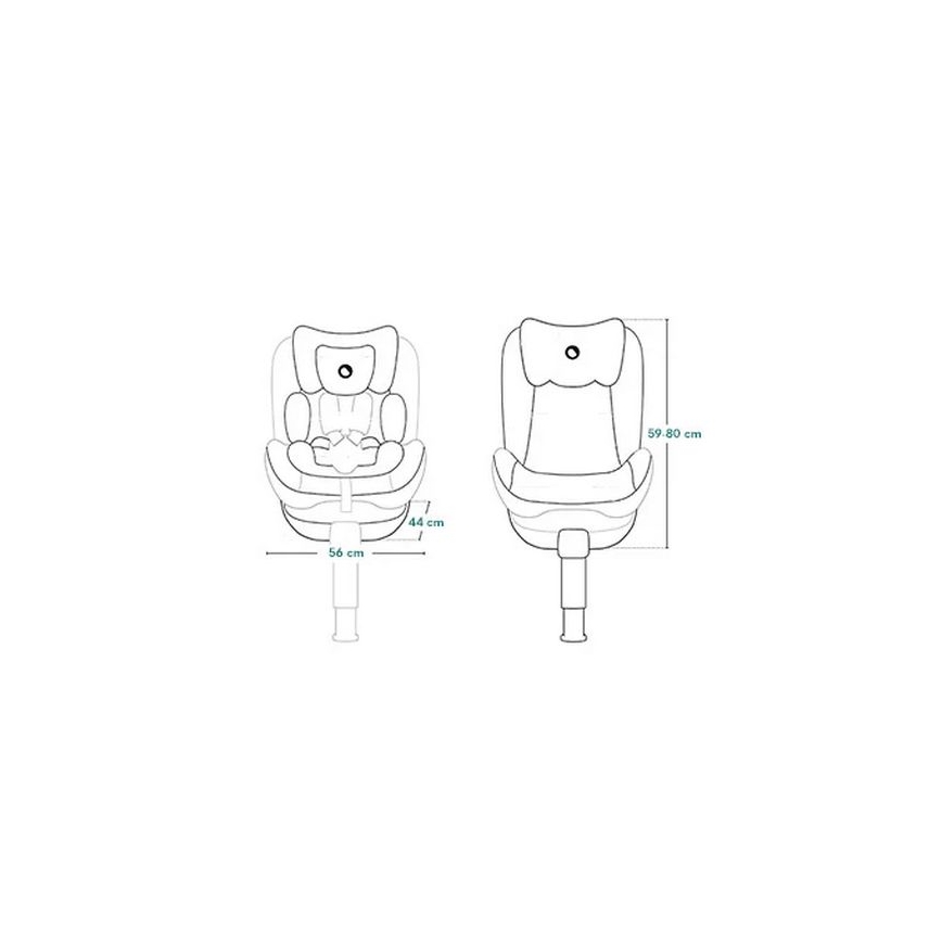 Lionelo - Autosjedalica s rotirajućom bazom BRAAM AIR i-Size 40-150 cm Crni karbon