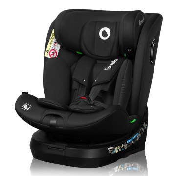 Lionelo - Okretna autosjedalica s bazom BRAVE i-Size 40-150 cm Black Carbon