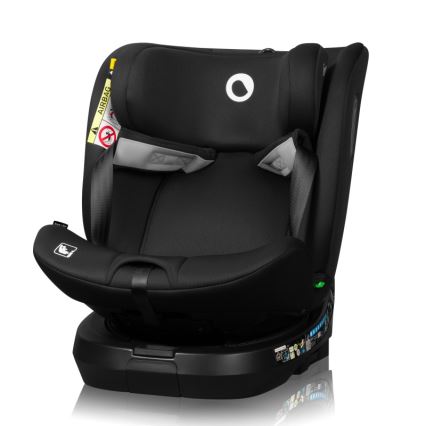 Lionelo - Okretna autosjedalica s bazom BRAVE i-Size 40-150 cm Black Carbon