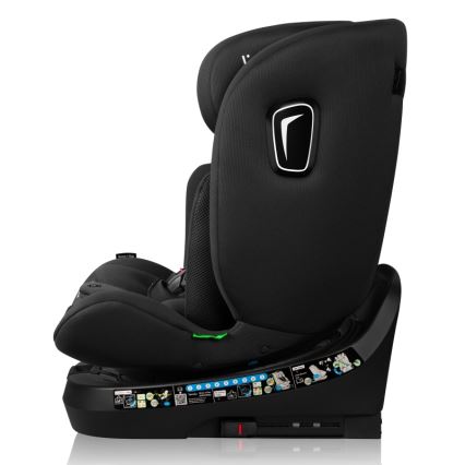 Lionelo - Okretna autosjedalica s bazom BRAVE i-Size 40-150 cm Black Carbon