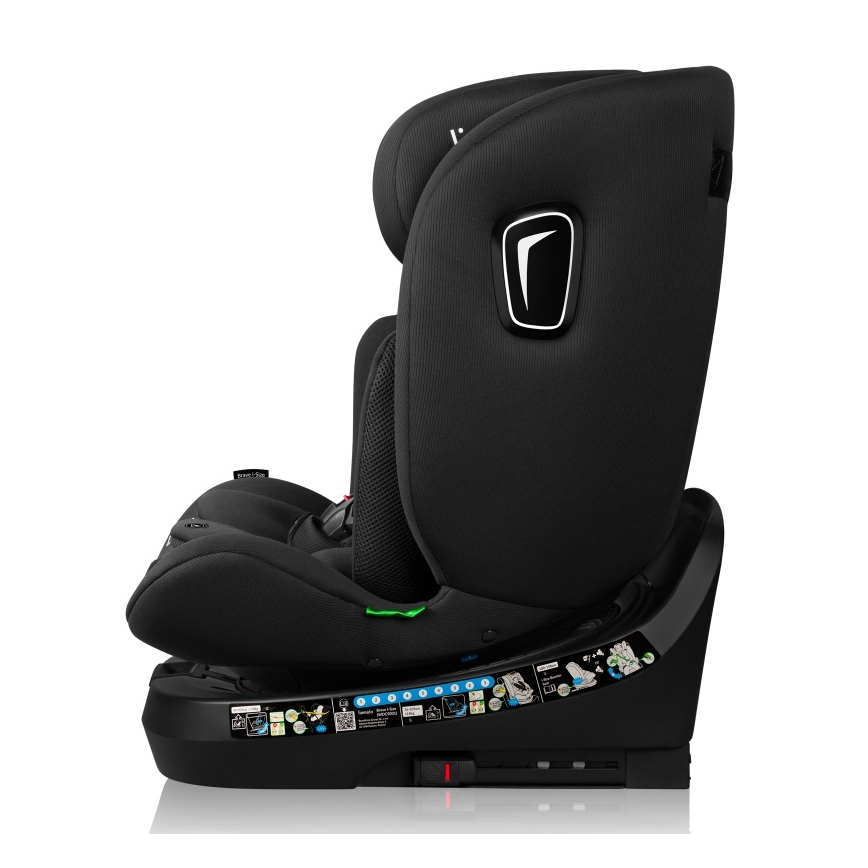 Lionelo - Okretna autosjedalica s bazom BRAVE i-Size 40-150 cm Black Carbon