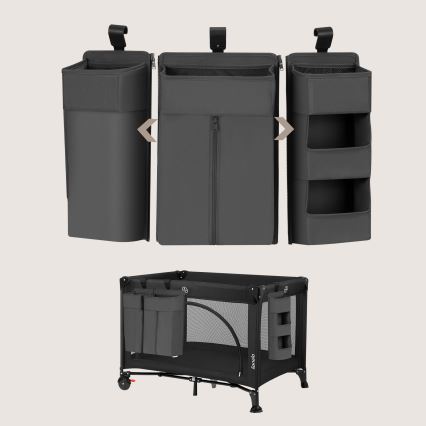 Lionelo - Organizator za dječji krevetić 3 u 1 SIDEPOCKET Siva